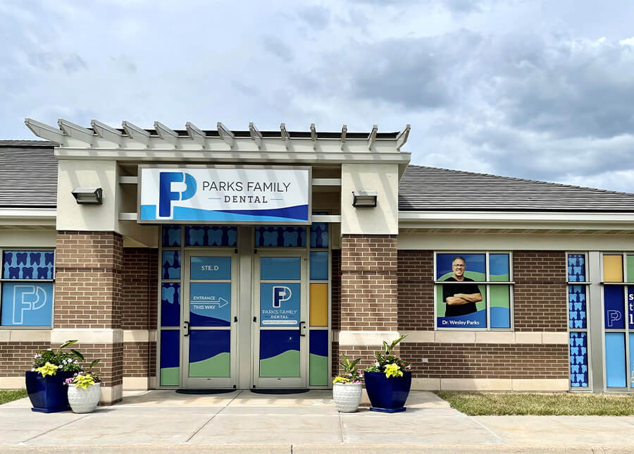 Outside view of Parks Family Dental office in Lincoln Nebraska