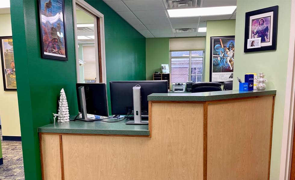 Dental office business desk